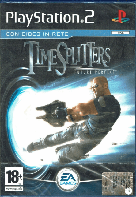 Time Splitters box art for Playstation 2